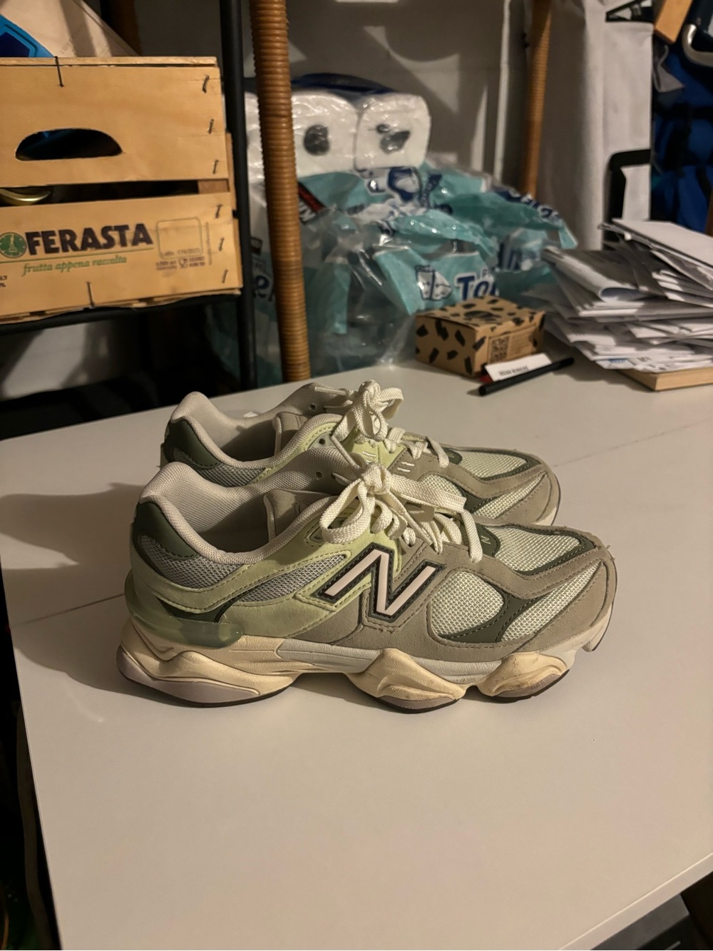 New Balance Neutral Green Retro Runner Sneakers